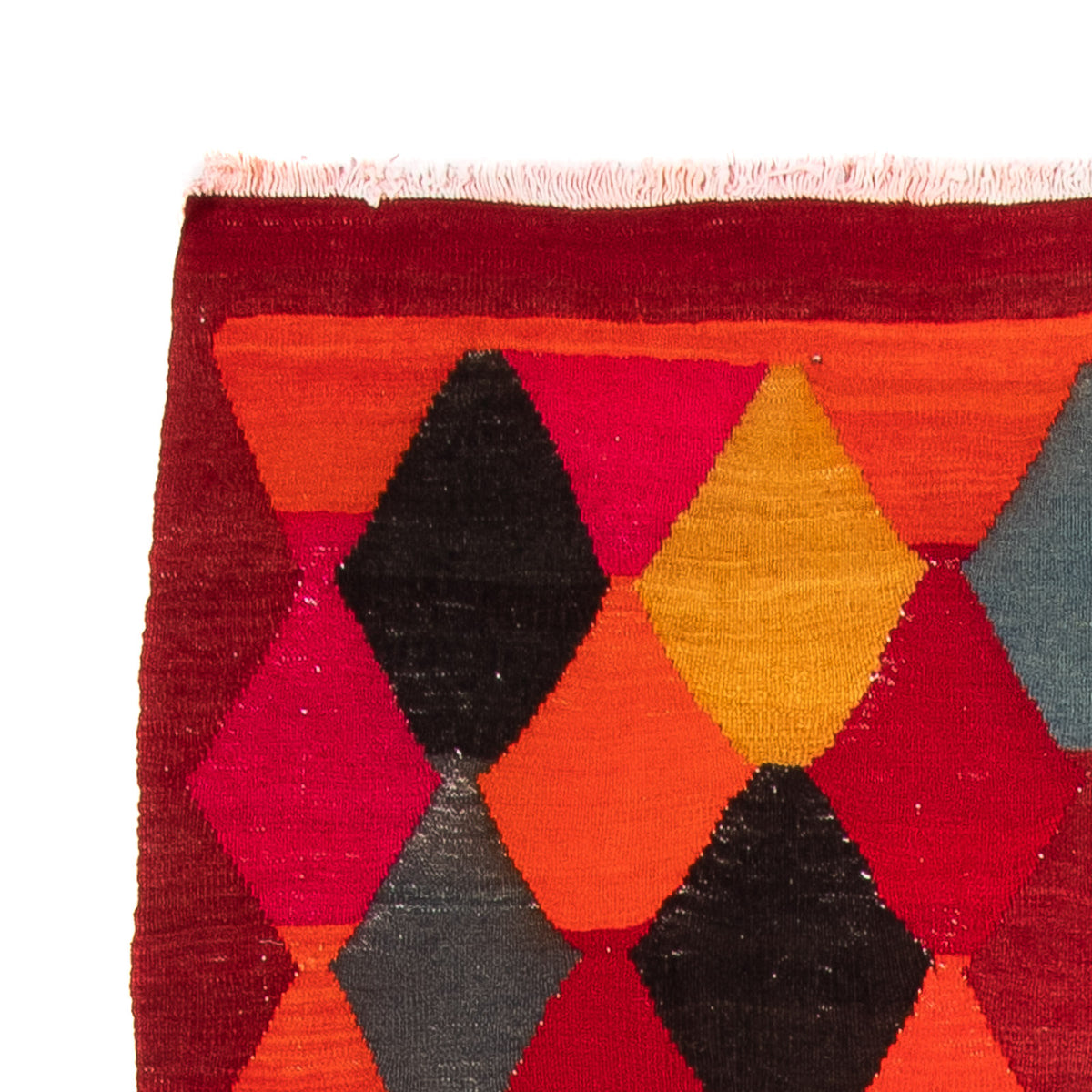 Tapis de couloir Tapis Kelim - Vieux - 320 x 145 cm - multicolore