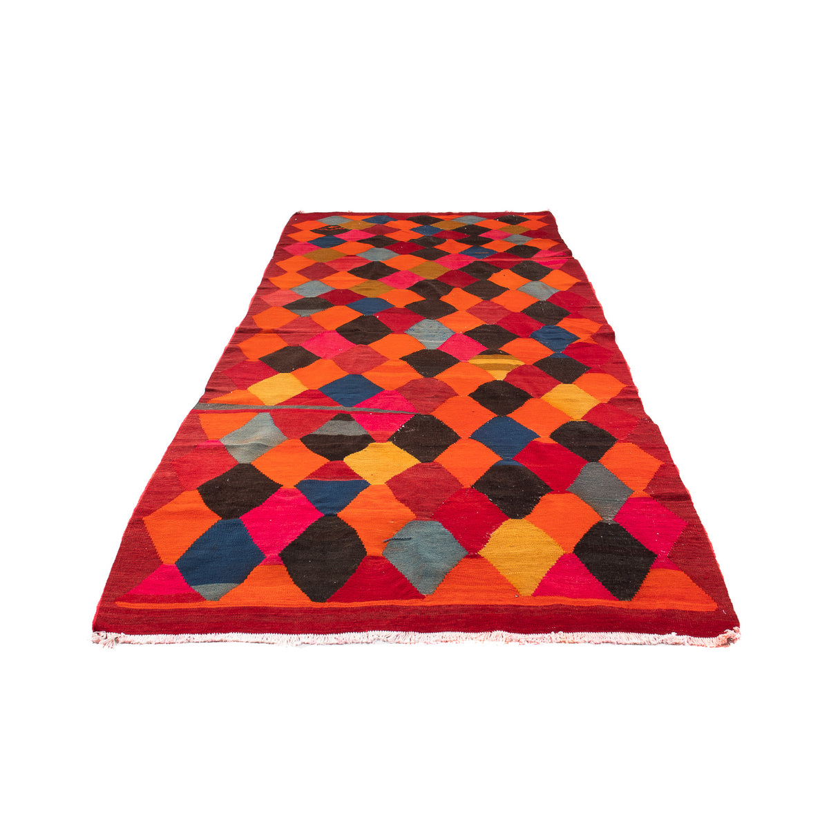 Tapis de couloir Tapis Kelim - Vieux - 320 x 145 cm - multicolore