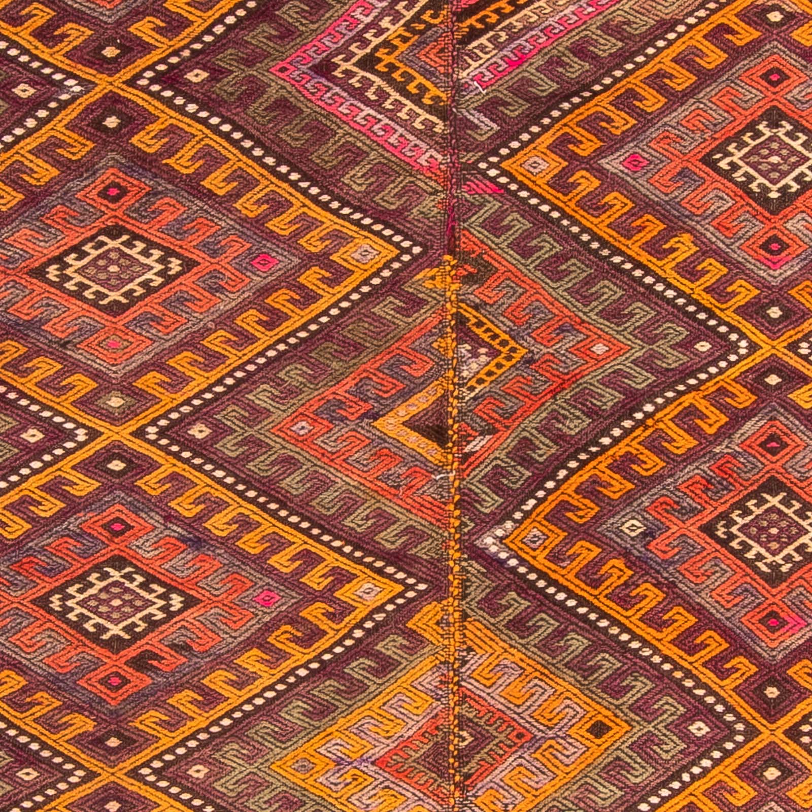 Tapis de couloir Tapis Kelim - Vieux - 370 x 140 cm - multicolore