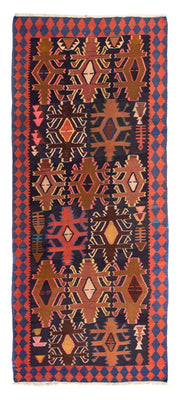 Tapis de couloir Tapis Kelim - Vieux - 300 x 135 cm - multicolore
