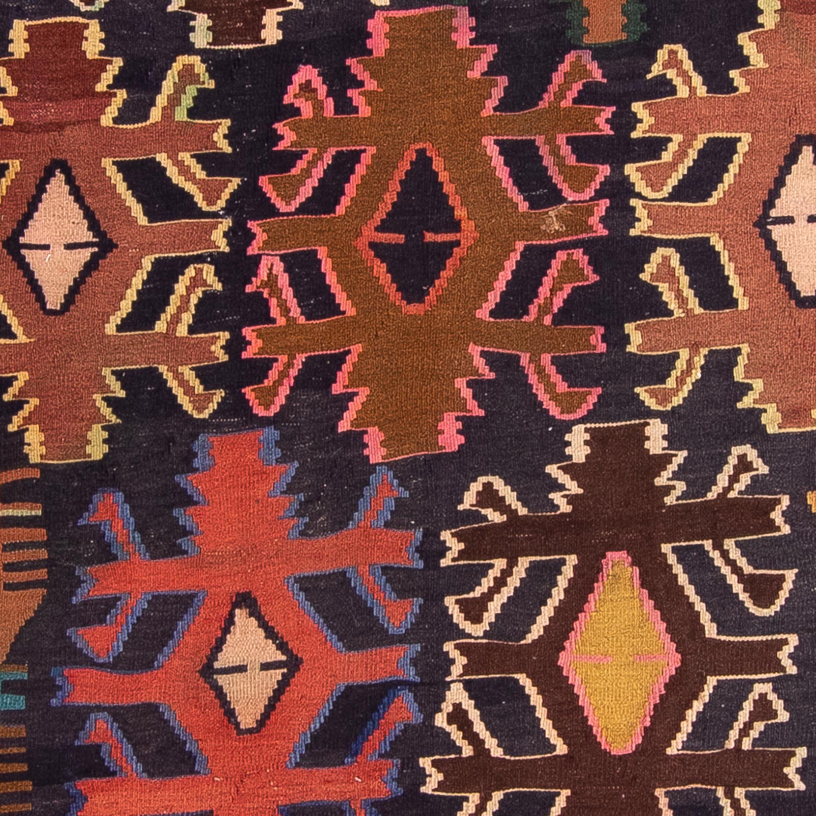 Tapis de couloir Tapis Kelim - Vieux - 300 x 135 cm - multicolore