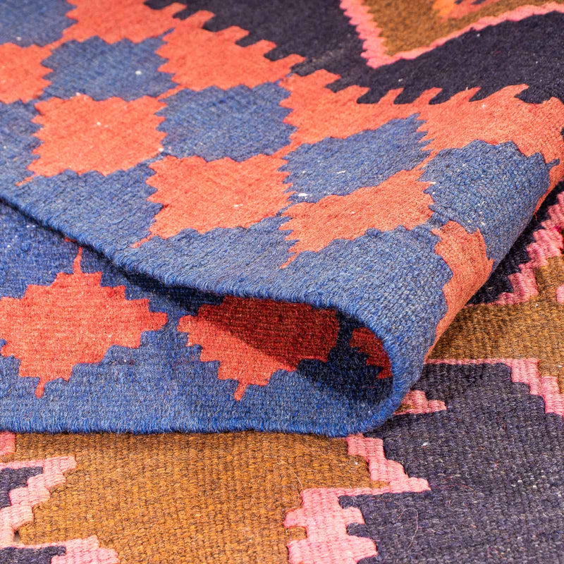 Tapis de couloir Tapis Kelim - Vieux - 300 x 135 cm - multicolore
