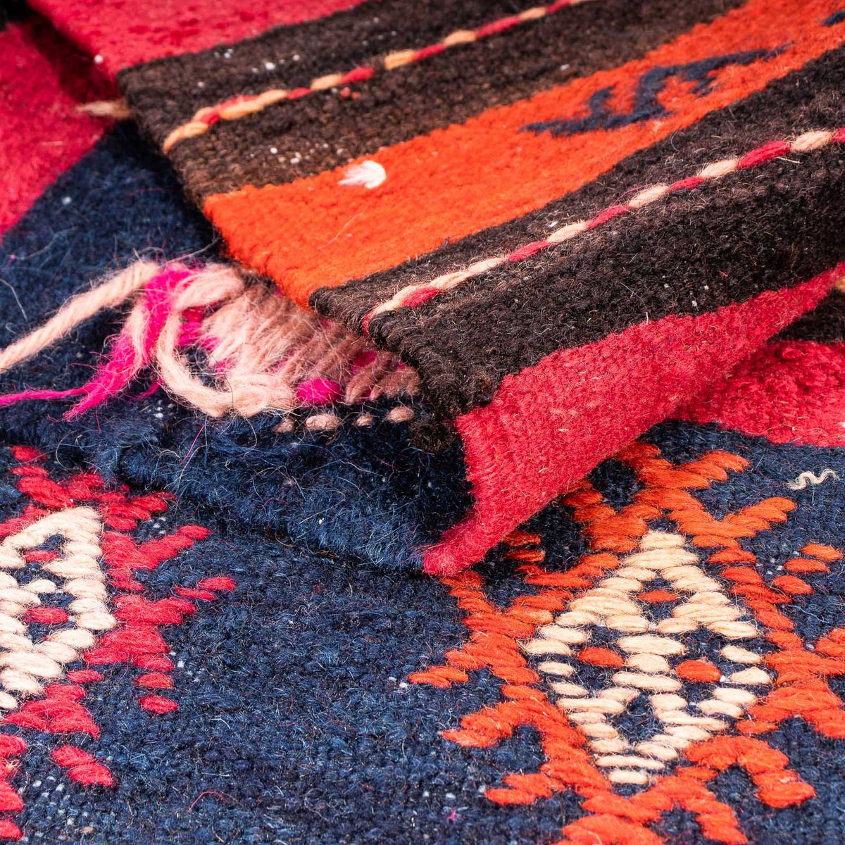 Tapis Kelim - Vieux - 200 x 155 cm - multicolore