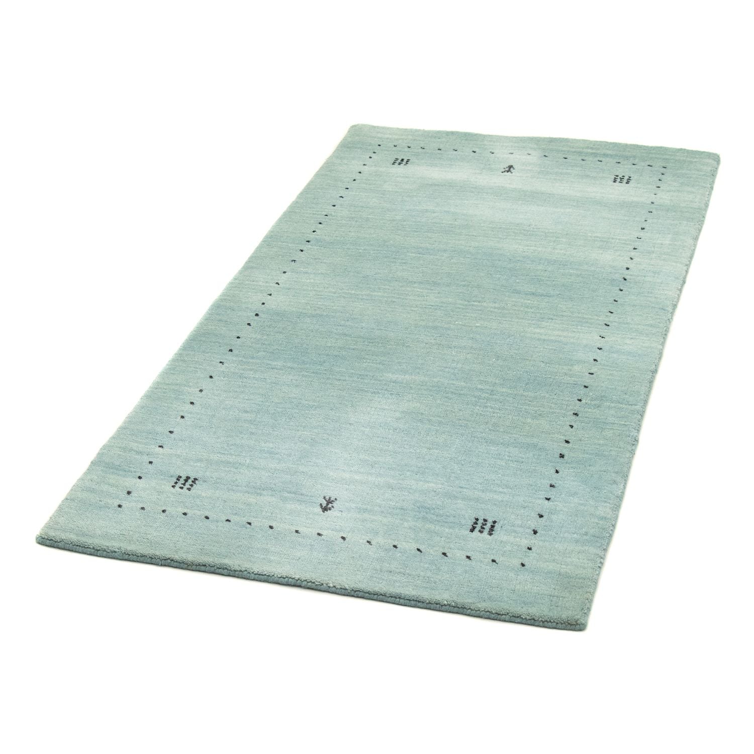 Tapis Gabbeh - Softy - 142 x 73 cm - bleu clair
