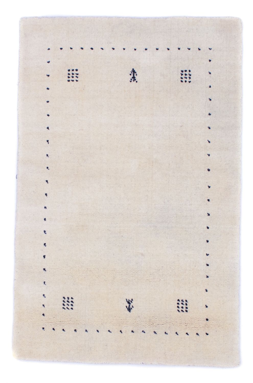 Tapis Gabbeh - Softy - 90 x 60 cm - blanc naturel