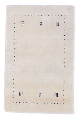 Tapis Gabbeh - Softy - 90 x 60 cm - blanc naturel