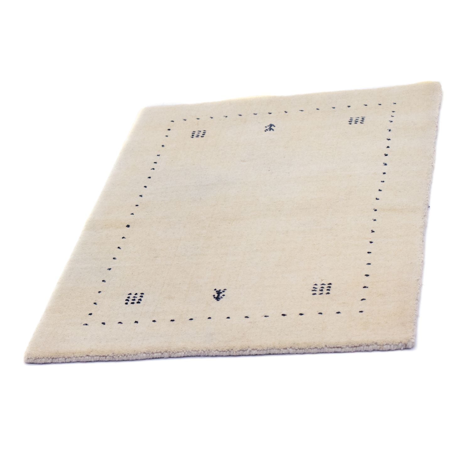 Tapis Gabbeh - Softy - 90 x 60 cm - blanc naturel