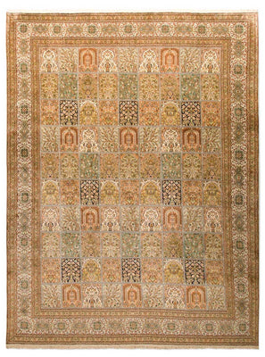Tapis en soie - Soie du Cachemire - 328 x 240 cm - multicolore