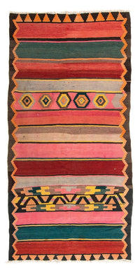 Tapis de couloir Tapis Kelim - Vieux - 250 x 120 cm - multicolore