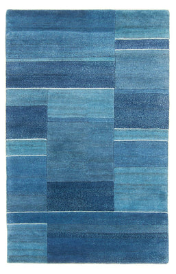 Tapis Népalais - 181 x 119 cm - bleu