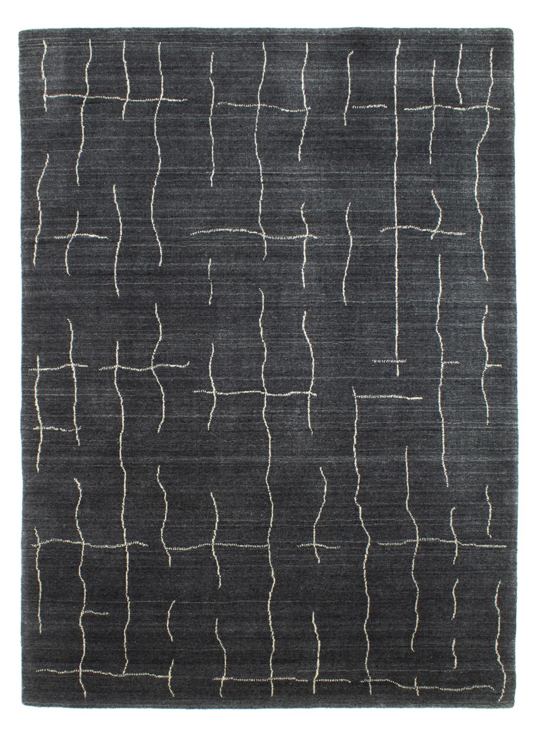 Tapis Népalais - 200 x 142 cm - gris