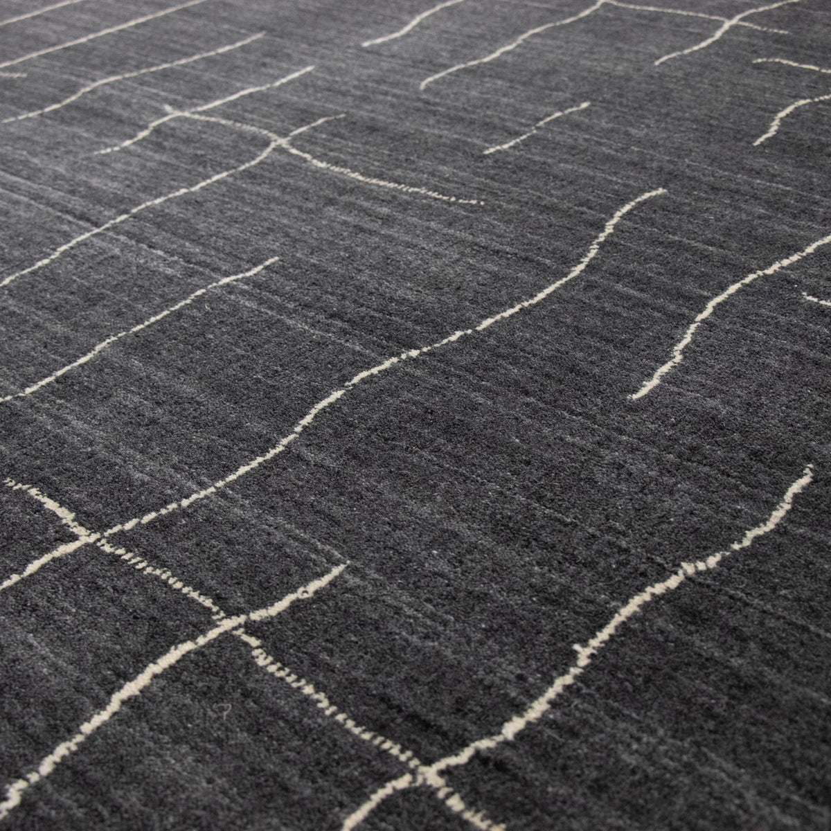 Tapis Népalais - 200 x 142 cm - gris