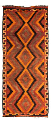 Tapis de couloir Tapis Kelim - Vieux - 320 x 140 cm - multicolore