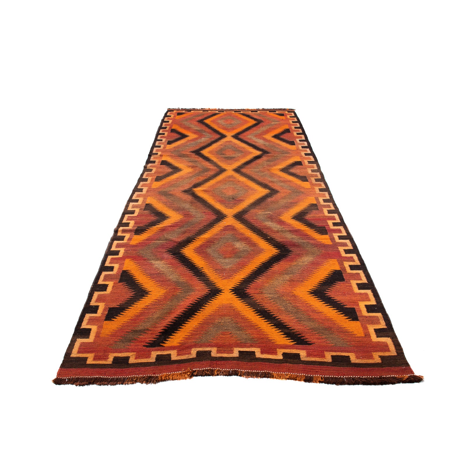 Tapis de couloir Tapis Kelim - Vieux - 320 x 140 cm - multicolore