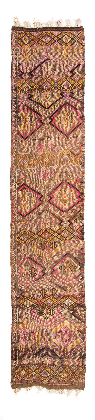 Tapis de couloir Tapis Kelim - Vieux - 356 x 152 cm - multicolore