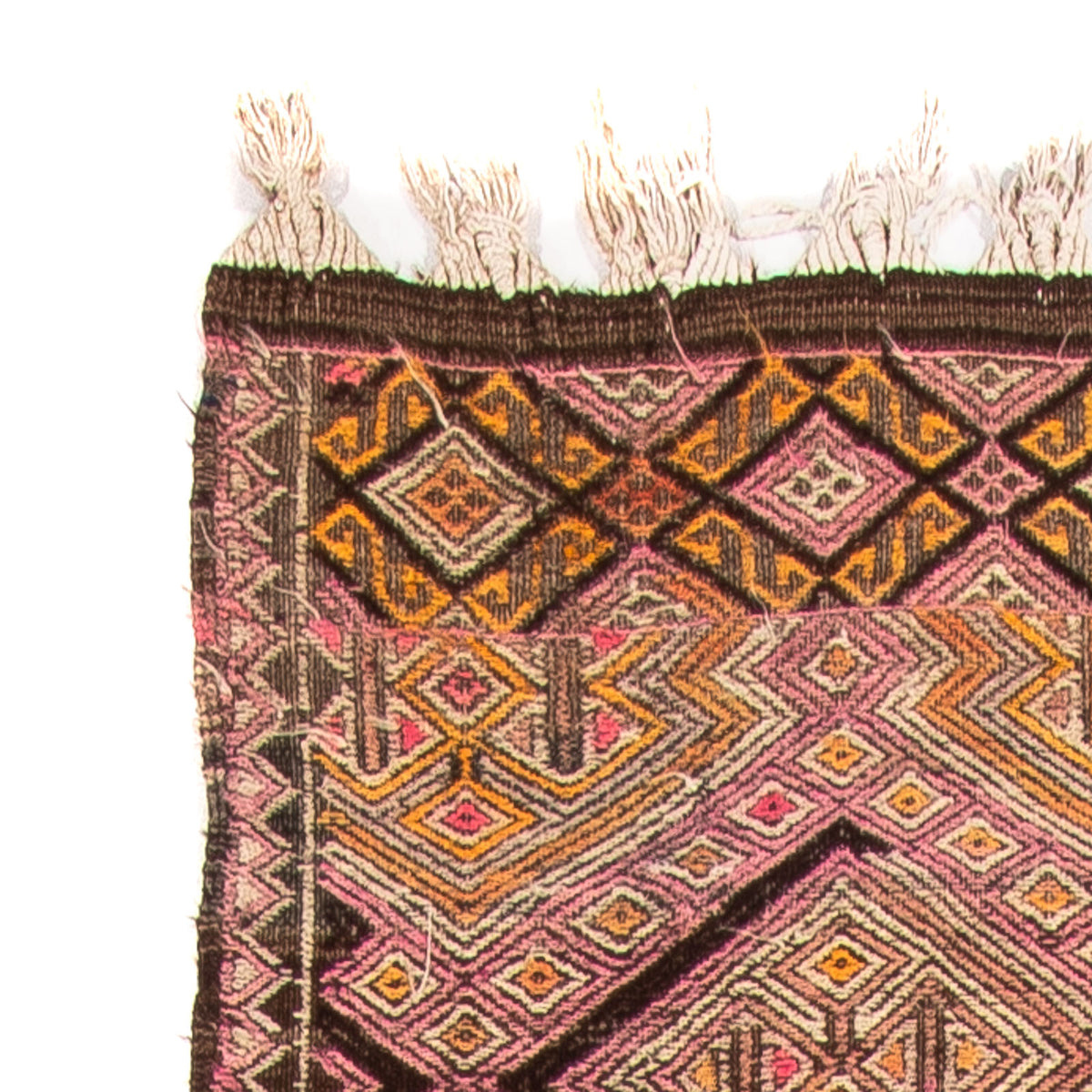 Tapis de couloir Tapis Kelim - Vieux - 356 x 152 cm - multicolore