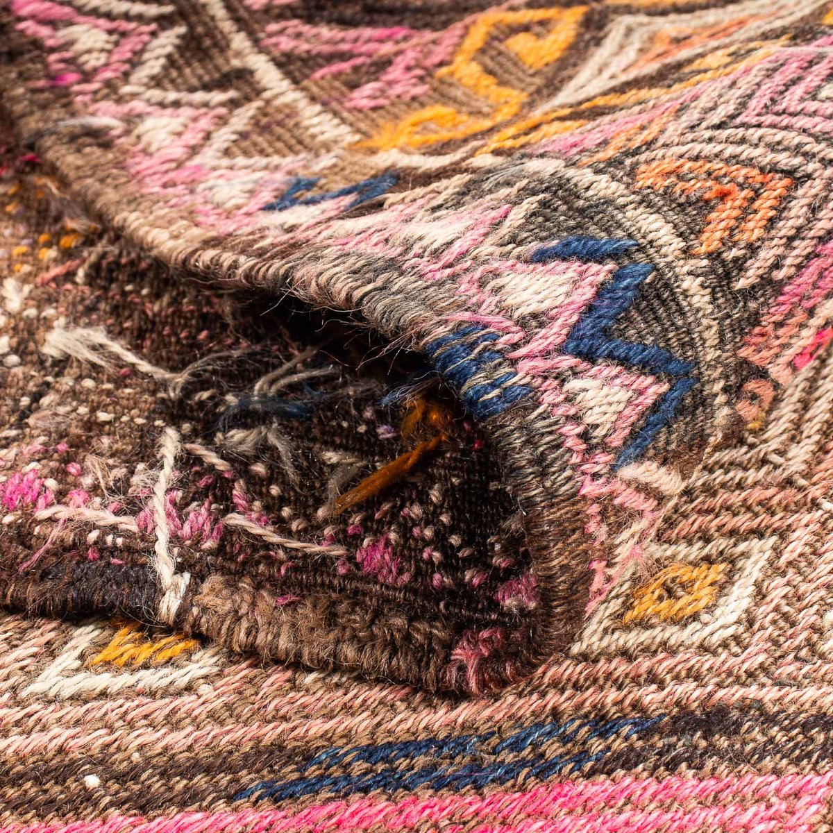 Tapis de couloir Tapis Kelim - Vieux - 356 x 152 cm - multicolore