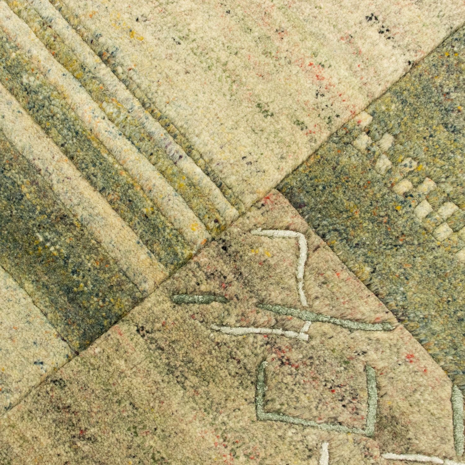 Tapis Népalais - 238 x 172 cm - vert