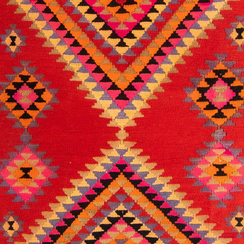 Tapis de couloir Tapis Kelim - Vieux - 400 x 155 cm - multicolore