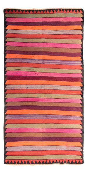 Tapis Kelim - Vieux - 340 x 180 cm - multicolore
