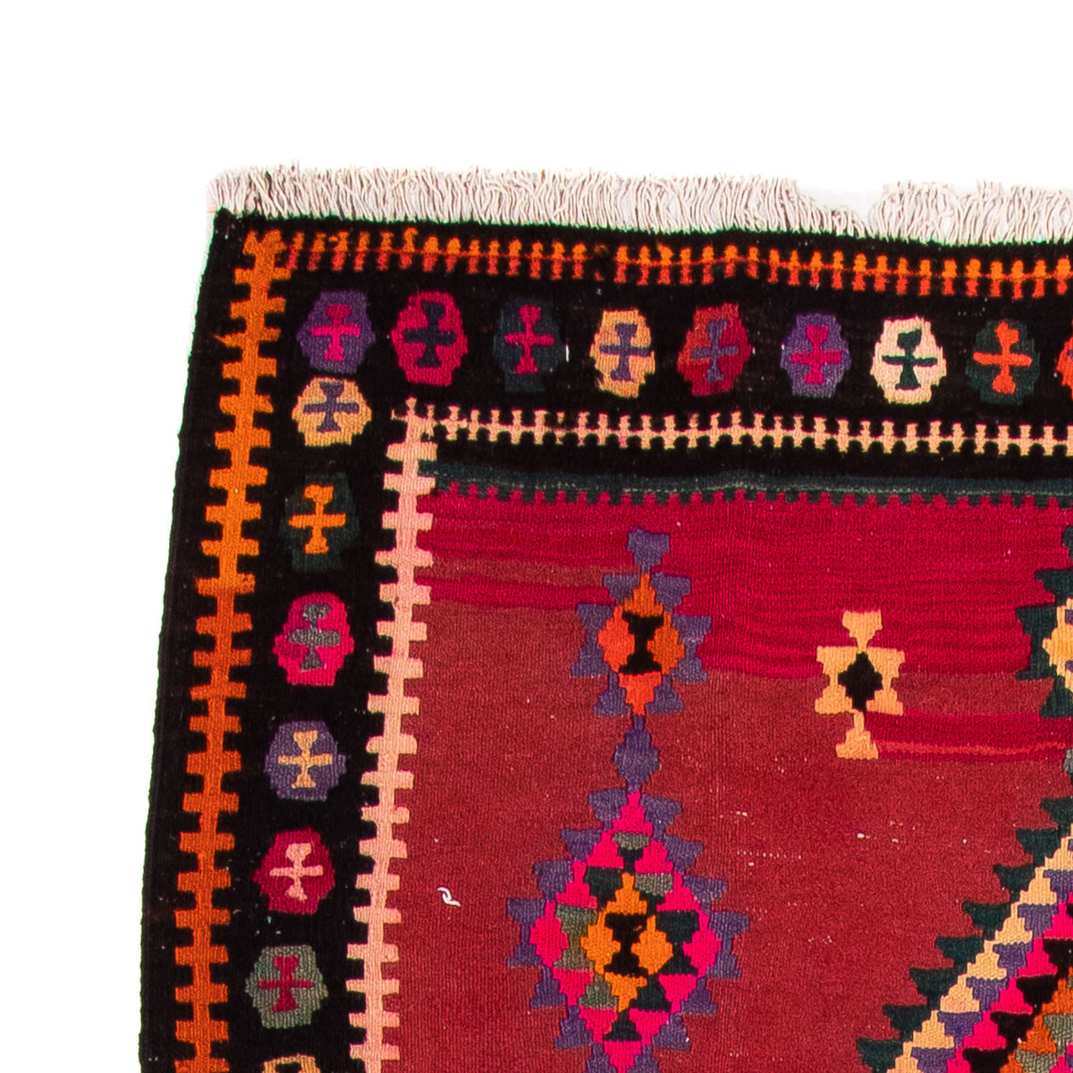 Tapis de couloir Tapis Kelim - Vieux - 390 x 155 cm - multicolore