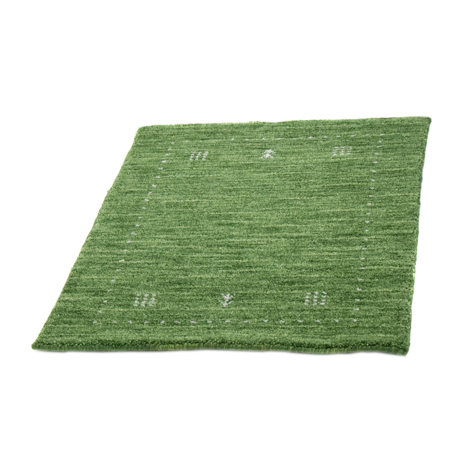 Tapis Gabbeh - Softy - 88 x 62 cm - vert