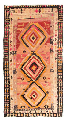Tapis de couloir Tapis Kelim - Vieux - 275 x 150 cm - multicolore