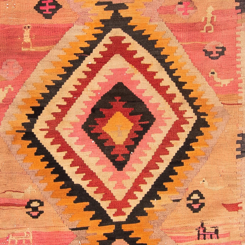 Tapis de couloir Tapis Kelim - Vieux - 275 x 150 cm - multicolore