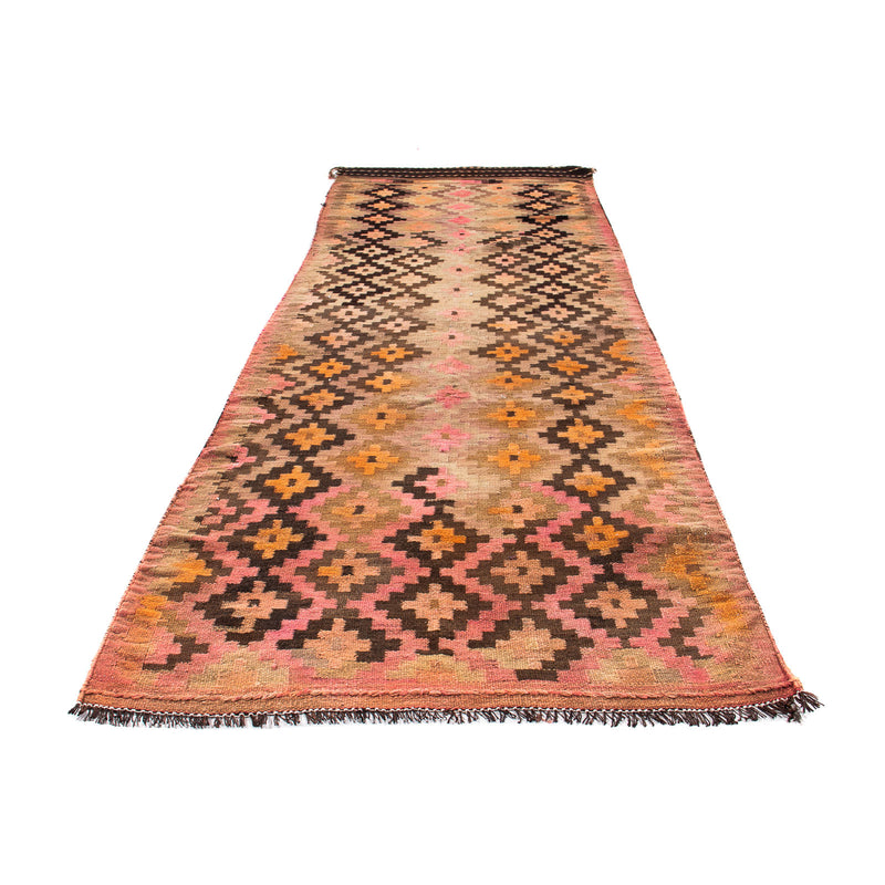 Tapis de couloir Tapis Kelim - Vieux - 350 x 120 cm - multicolore