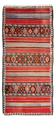 Tapis de couloir Tapis Kelim - Vieux - 310 x 140 cm - multicolore