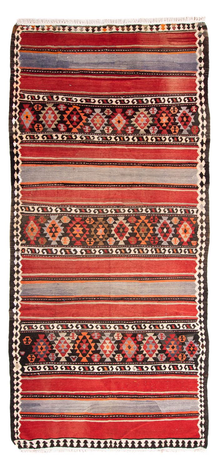 Tapis de couloir Tapis Kelim - Vieux - 310 x 140 cm - multicolore