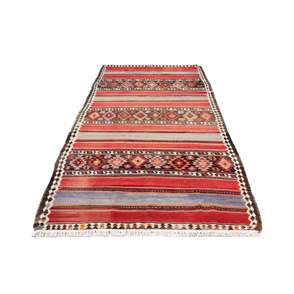 Tapis de couloir Tapis Kelim - Vieux - 310 x 140 cm - multicolore