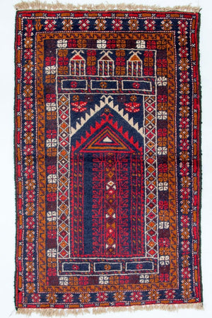 Tapis Belutsch - 123 x 75 cm - multicolore