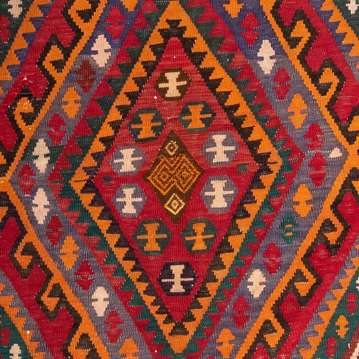 Tapis de couloir Tapis Kelim - Vieux - 323 x 167 cm - multicolore