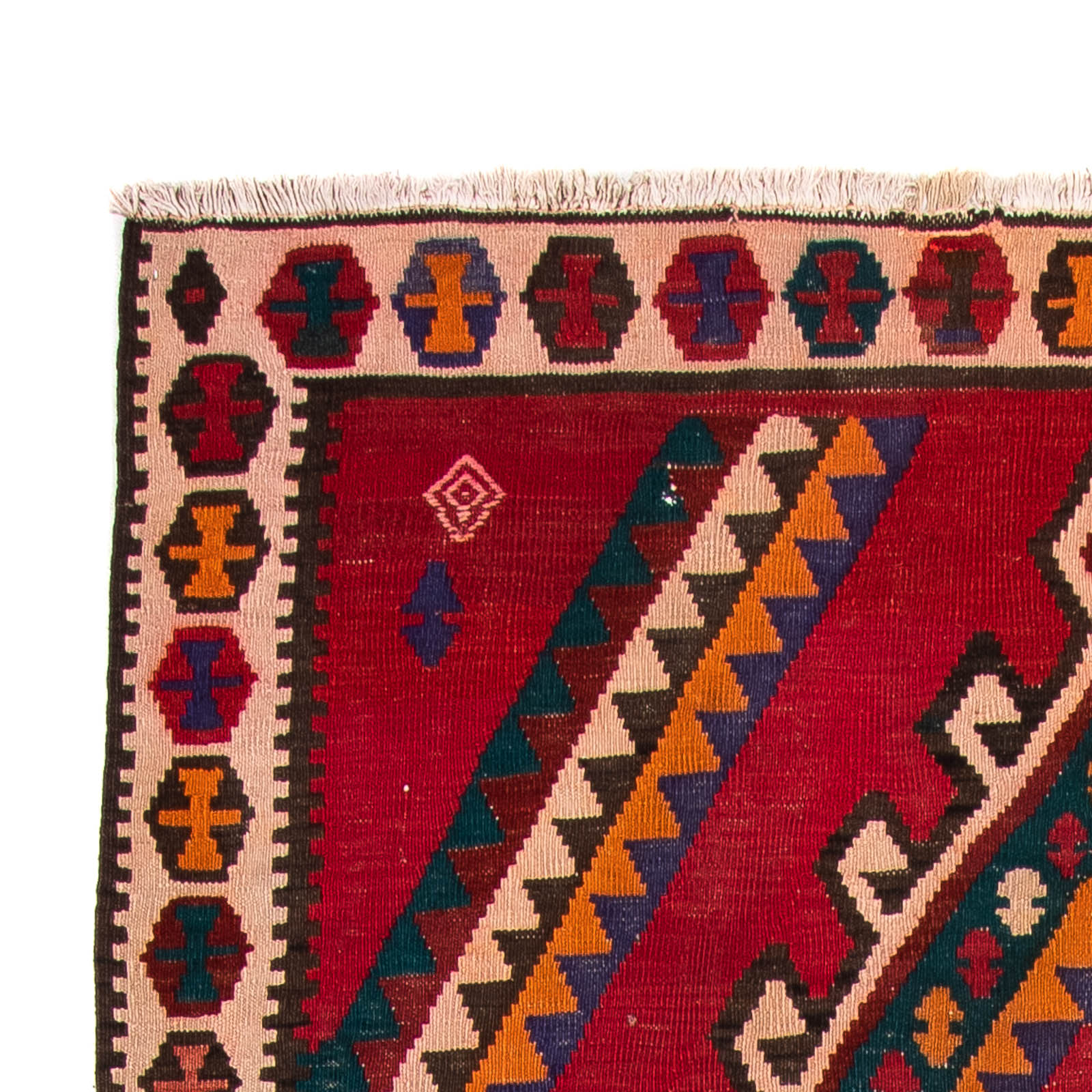 Tapis de couloir Tapis Kelim - Vieux - 323 x 167 cm - multicolore