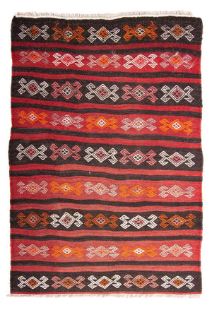 Tapis Kelim - Vieux - 160 x 115 cm - multicolore