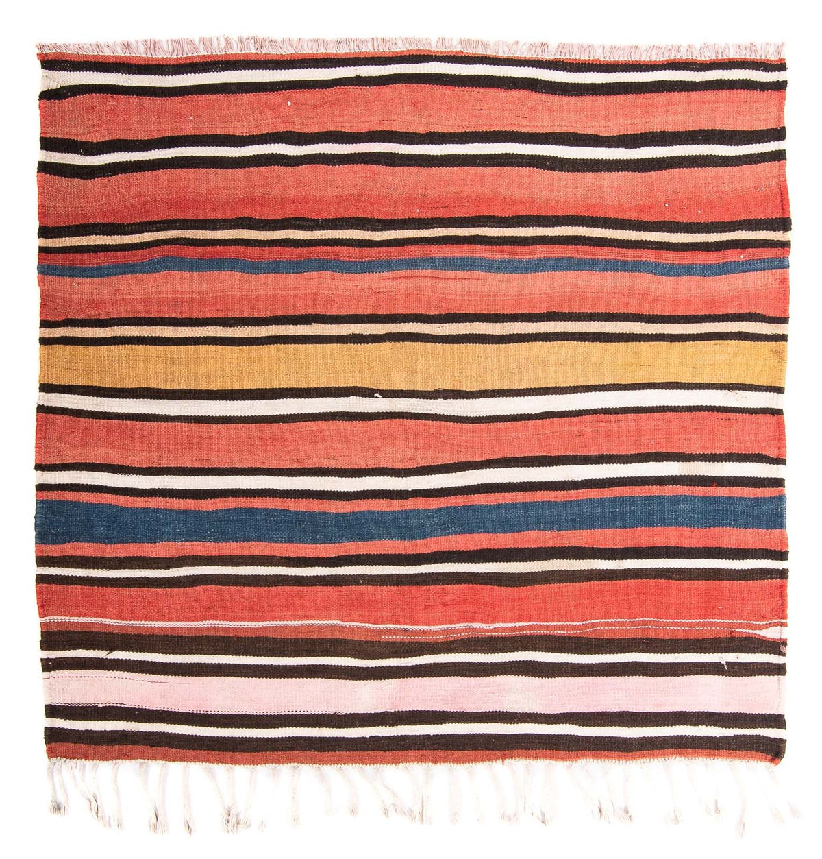 Tapis Kelim - Vieux carré  - 130 x 130 cm - multicolore