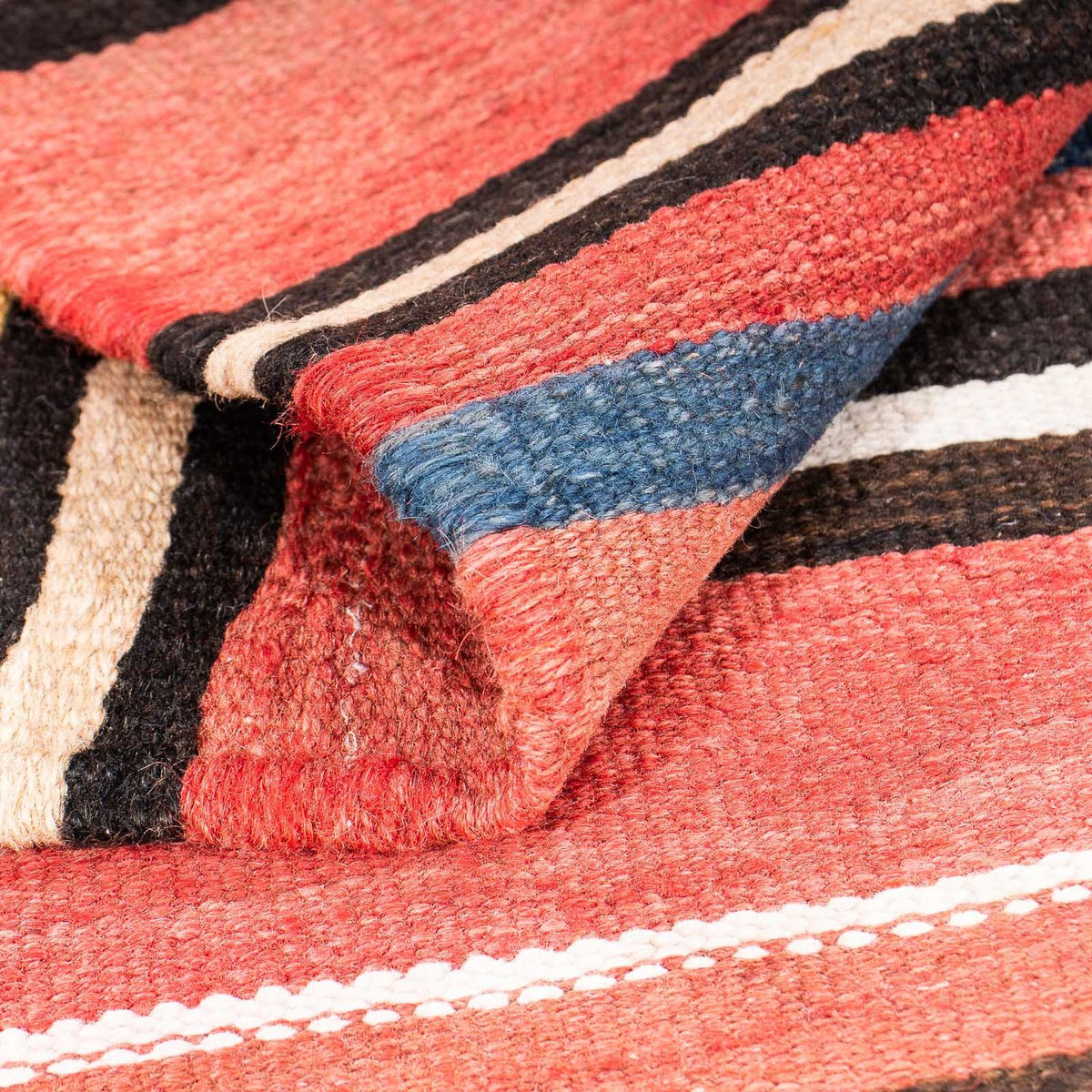 Tapis Kelim - Vieux carré  - 130 x 130 cm - multicolore