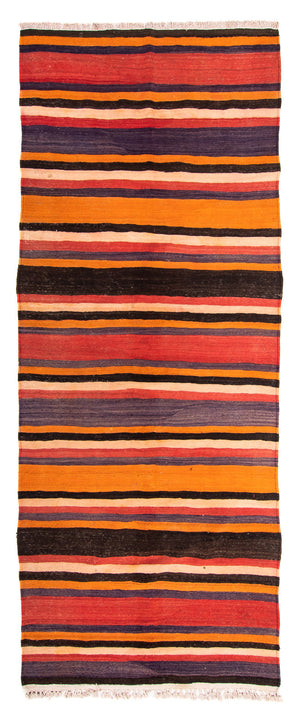 Tapis de couloir Tapis Kelim - Vieux - 330 x 130 cm - multicolore