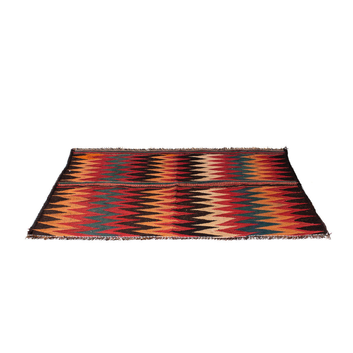 Tapis Kelim - Vieux carré  - 125 x 100 cm - multicolore