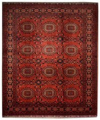 Tapis afghan - Kunduz - 275 x 216 cm - rouge
