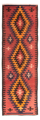 Tapis de couloir Tapis Kelim - Vieux - 390 x 130 cm - multicolore