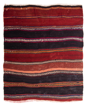 Tapis Kelim - Vieux - 130 x 120 cm - multicolore