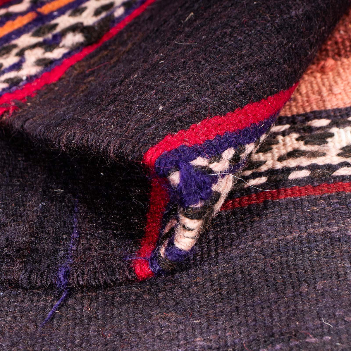 Tapis Kelim - Vieux - 130 x 120 cm - multicolore