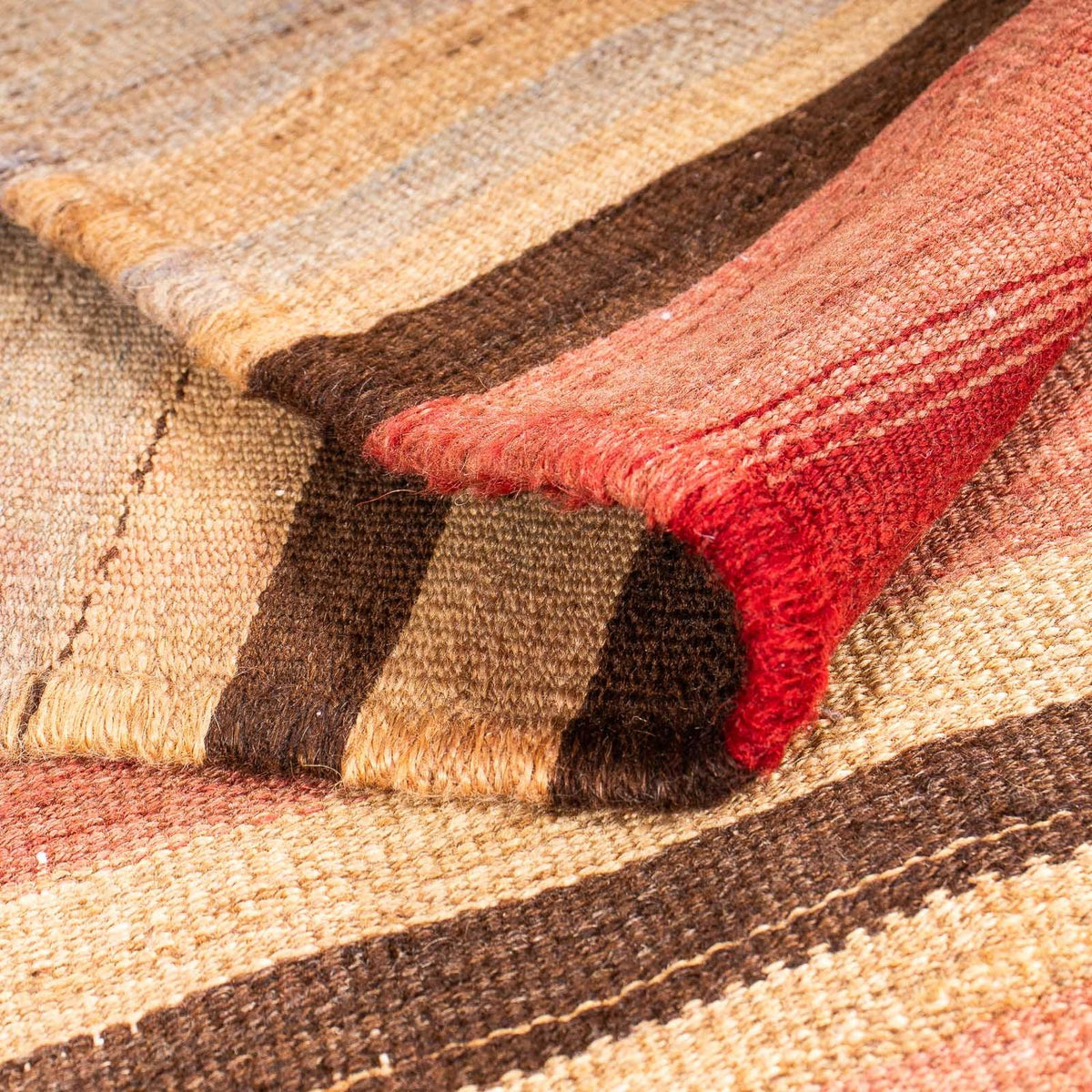 Tapis Kelim - Vieux carré  - 160 x 160 cm - multicolore