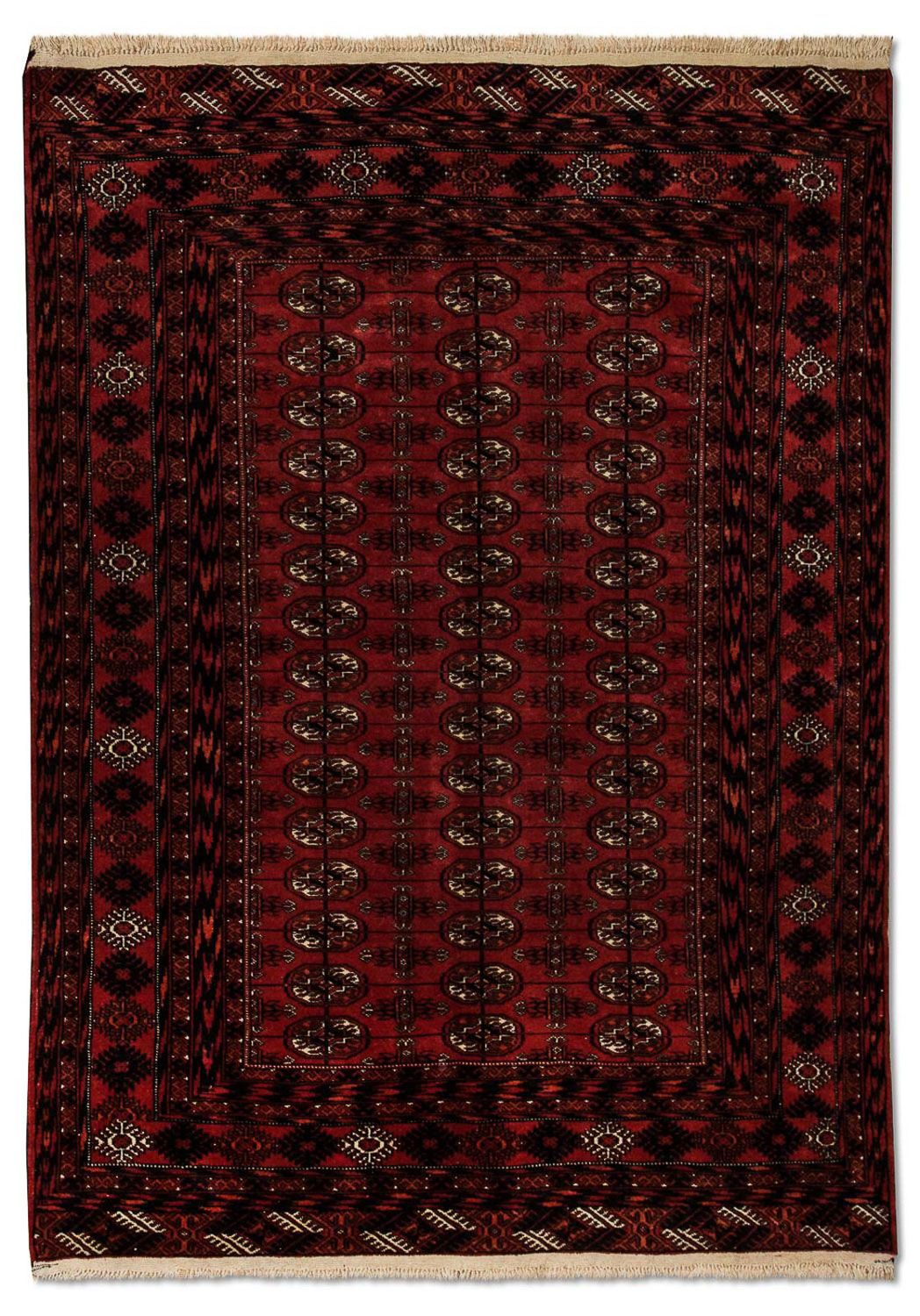 Tapis afghan - Boukhara - 164 x 120 cm - rouge