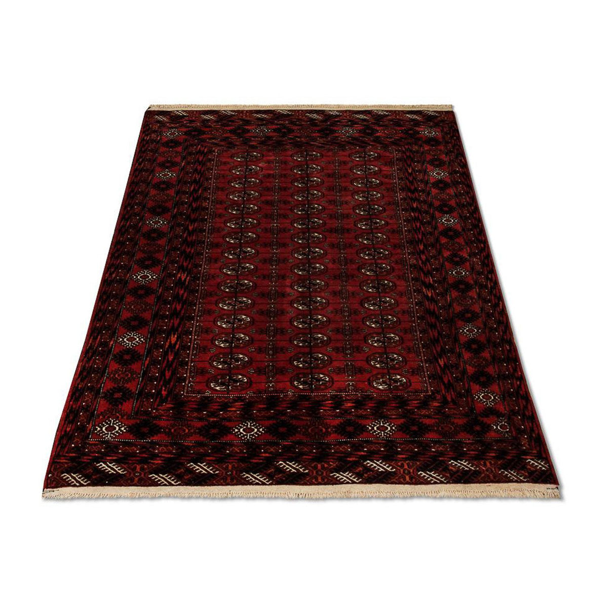 Tapis afghan - Boukhara - 164 x 120 cm - rouge