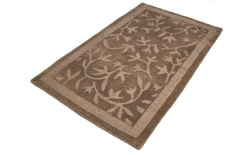 Tapis en laine - 148 x 89 cm - marron