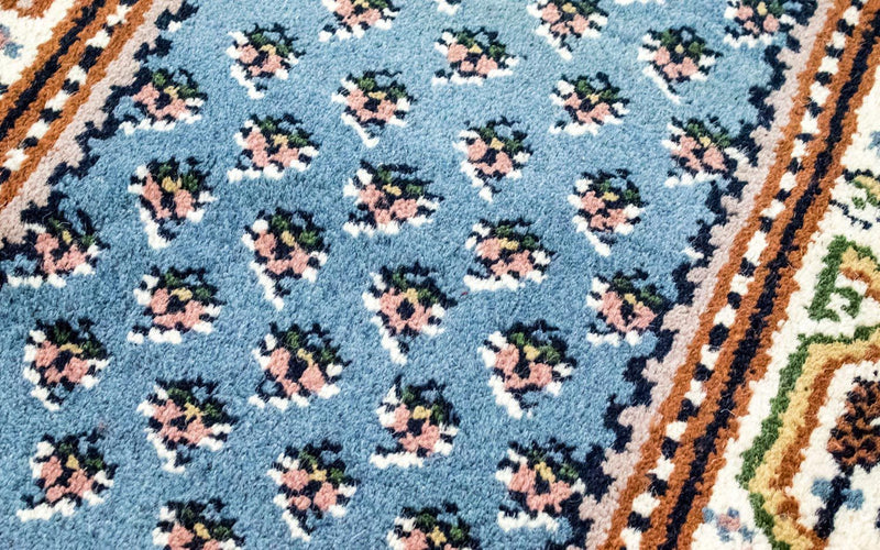 Tapis oriental - 160 x 90 cm - bleu clair