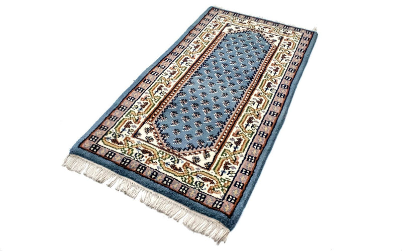 Tapis oriental - 160 x 90 cm - bleu clair